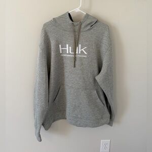 Huk Performance Fishing Hoodie Men’s Size XXL Light Gray
